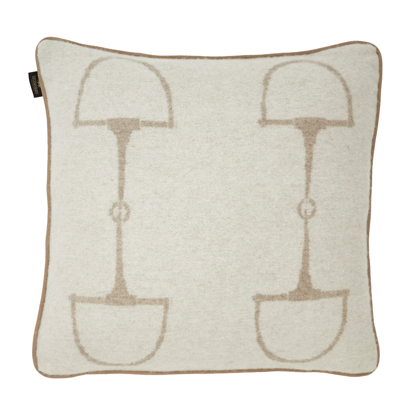 ADAMSBRO WOOL CASHMERE CLASSIC OFF-WHITE & CAMEL