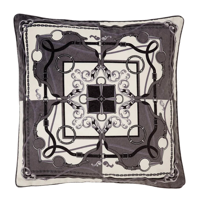 CUSHION CRYSTAL GREY& BLACK