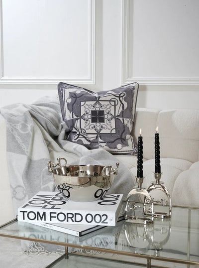 CUSHION CRYSTAL GREY& BLACK