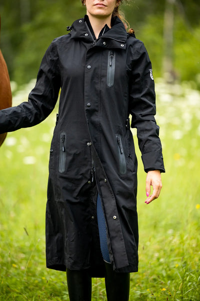 Equestrian long rain jacket