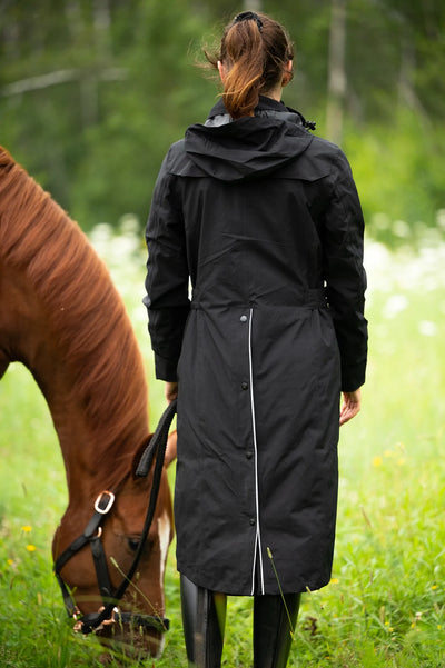 Equestrian long rain jacket