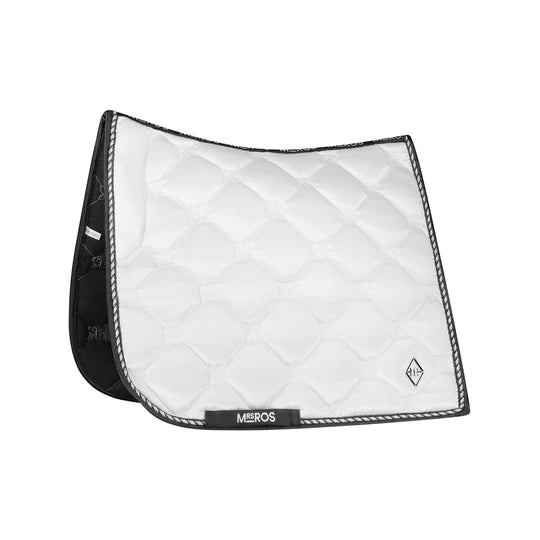 MRS CHARMER DRESSAGE SADDLE PAD - PERFORMANCE WHITE & SILVER
