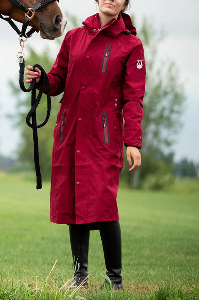 Equestrian long rain jacket