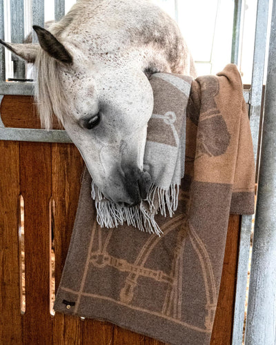 ADAMSBROW THROW LUXE MERINO HERITAGE BROWN