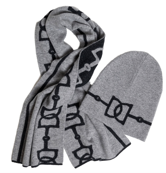 BEANIE & SCARF SET GREY