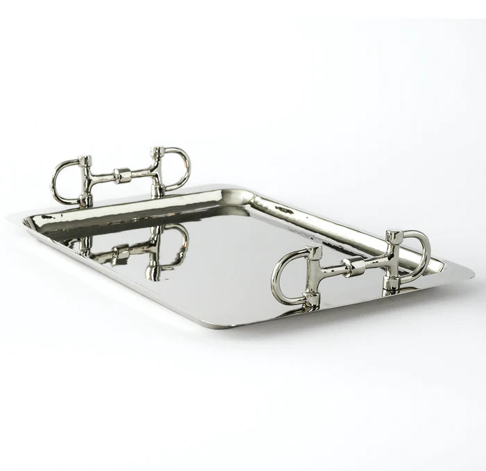 SNAFFLE BIT SILVER SERVING TRAY