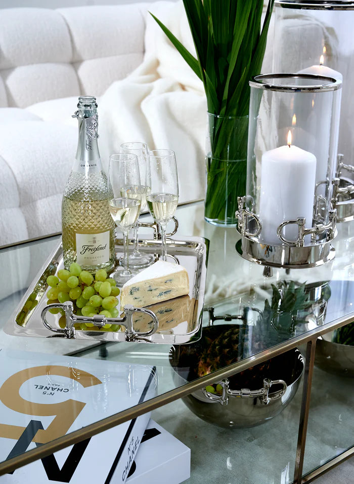 SNAFFLE BIT SILVER SERVING TRAY