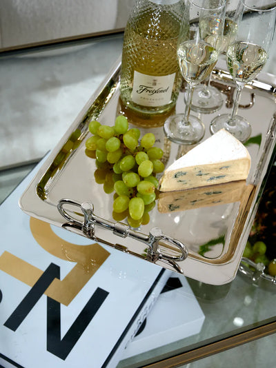 SNAFFLE BIT SILVER SERVING TRAY