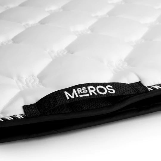 MRS CHARMER DRESSAGE SADDLE PAD - PERFORMANCE WHITE & SILVER