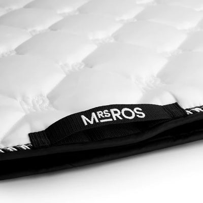 MRS CHARMER DRESSAGE SADDLE PAD - PERFORMANCE WHITE & SILVER